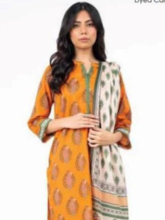 Alkaram Printed Lawn Collection 2025 (MSB-2-25-2-ORANGE)