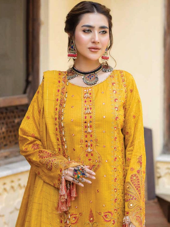 Pankh Noor-e-Fajar By Raeesa Luxury Lawn Collection 2025 (P-01)