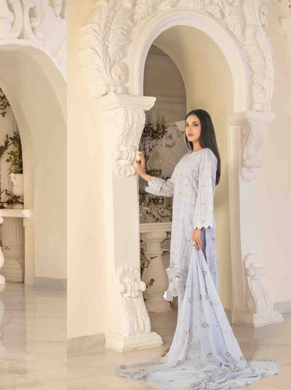 Zarna By Tawakkal Broshia Lawn Collection 2025 Vol-03 (D-1733)