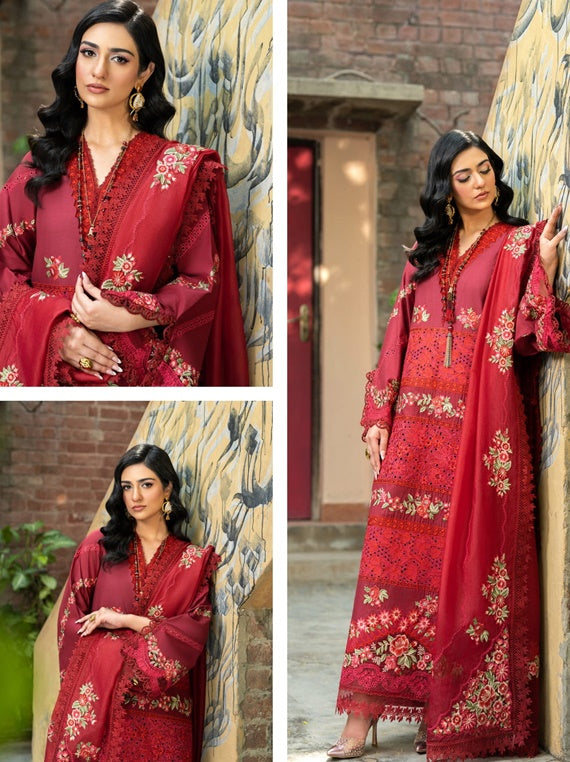 Maryam Hussain Luxury Lawn Collection 2025 Vol-02 (Amal)