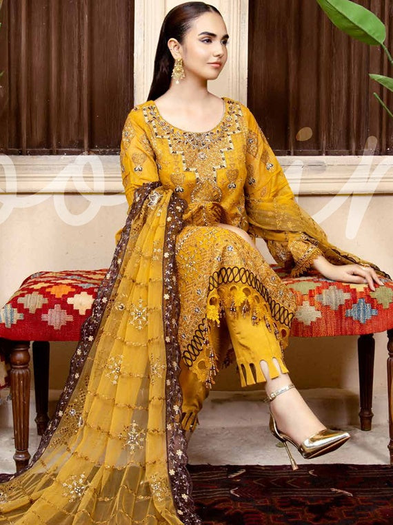 AZU Voguish Slub Khadi Collection By Ahmed Embroideries (D-07)