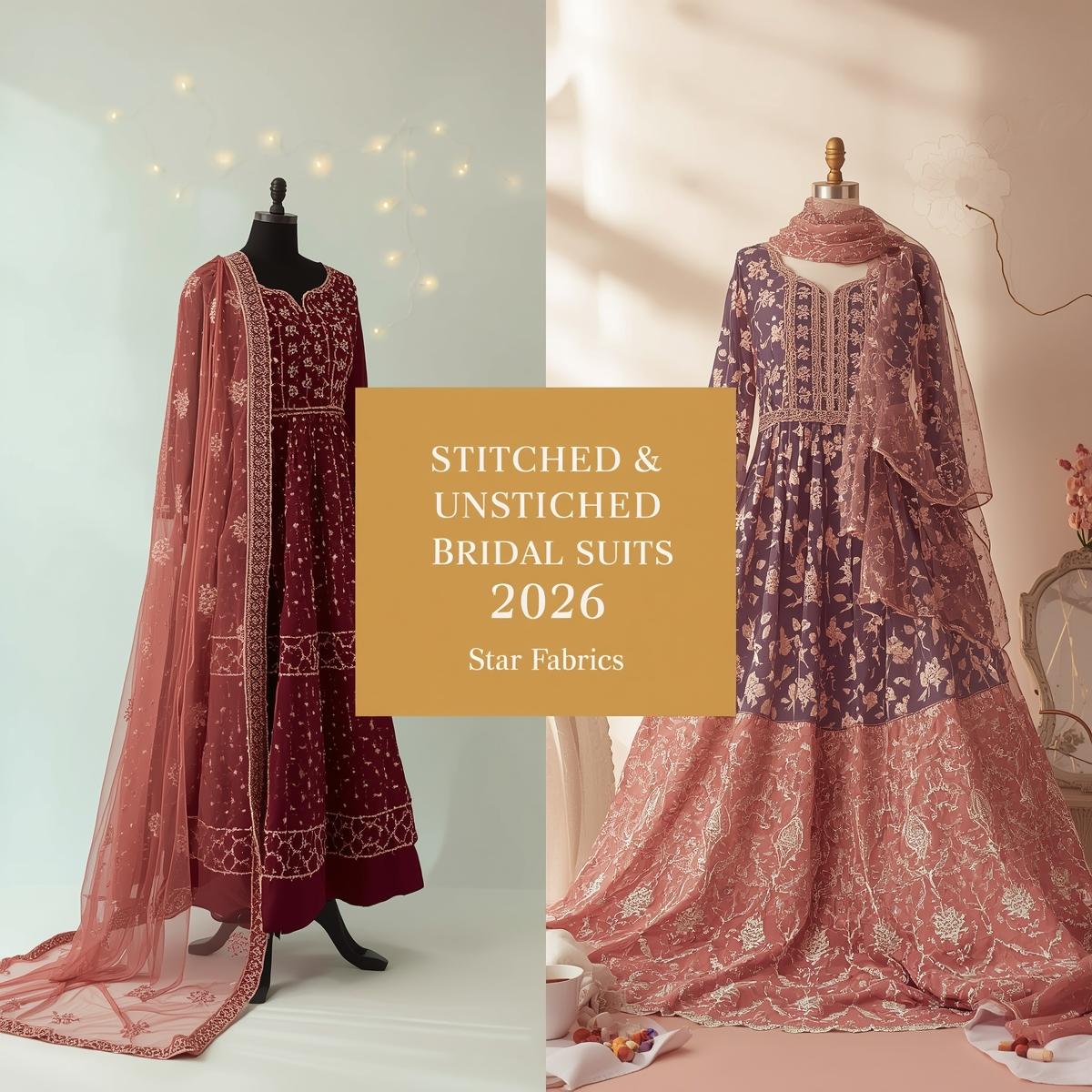 Stitched & Unstitched Bridal Suits Pakistan 2026 | Star Fabrics