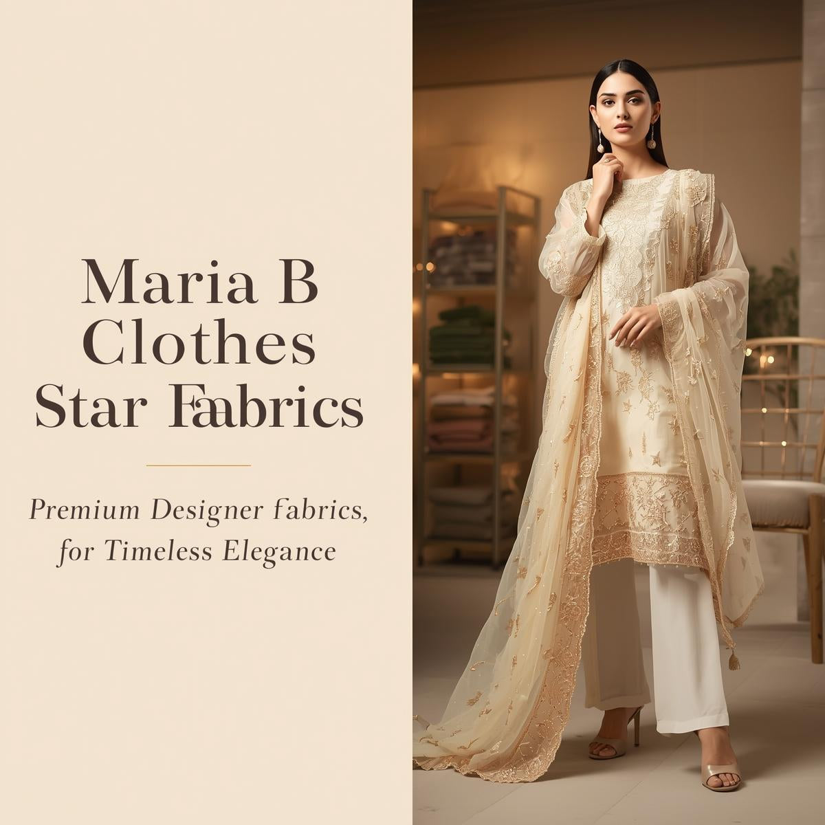 Maria B Cloths in Jhelum – Star Fabrics: A Celebration of Elegance and Craftsmanship