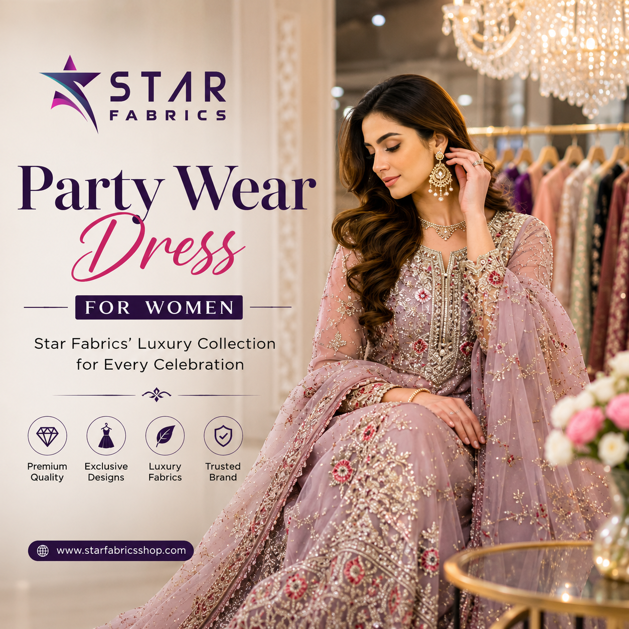 Party Wear Dress for Women | Star Fabrics Pakistan