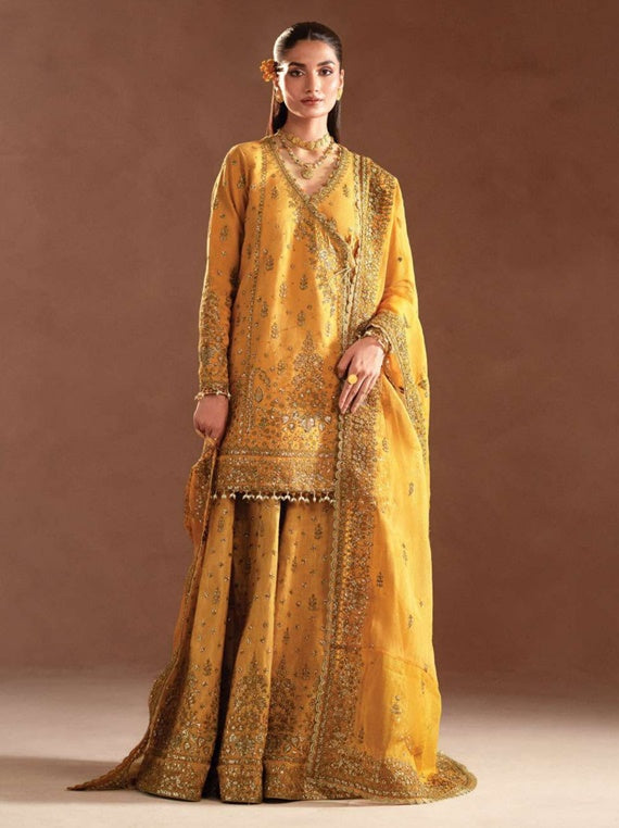 Selene By Emaan Adeel Korean Raw silk Collection 2024