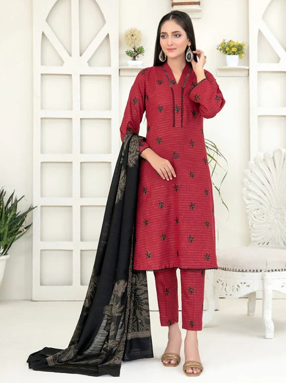 Megara By Tawakkal Stitched Zari Khaddar Collection 2024