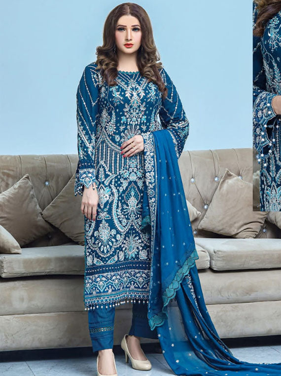 Fatima B Stitched Embroidered Chiffon Collection 2024