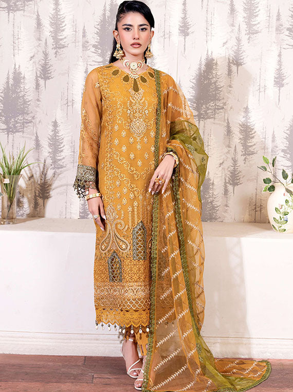 Zewar Alkousar By Ahmed Organza Collection 2025