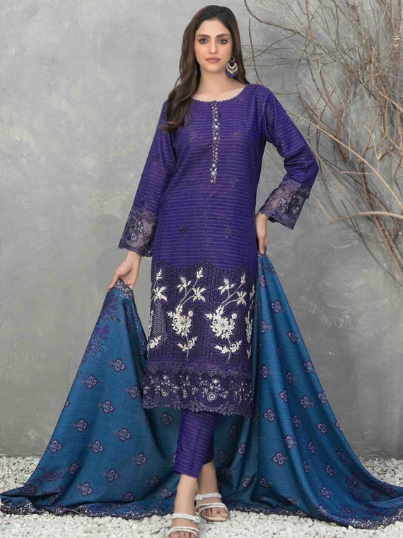 Dimah By Tawakkal Semi-Stitched Zari Khaddar Collection 2024