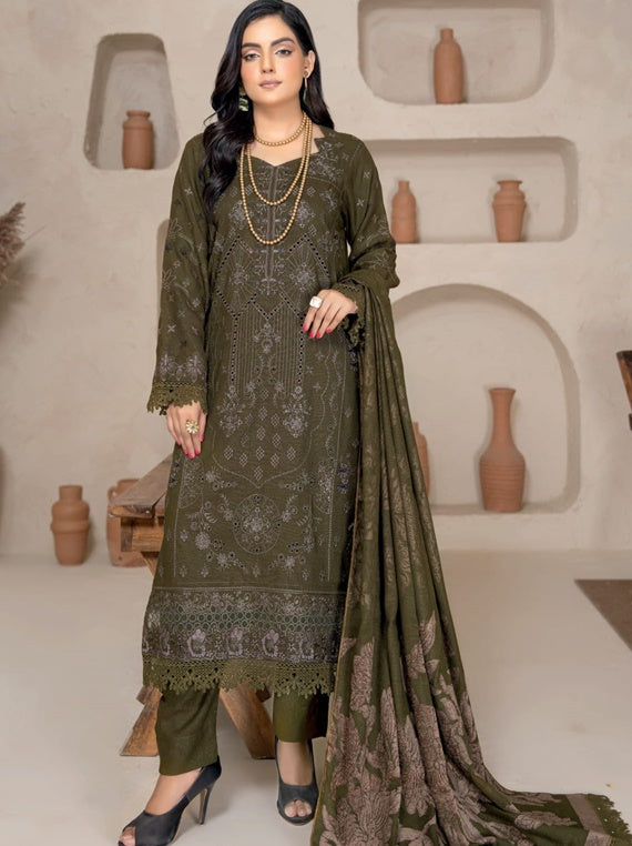 MAIRA peach leather embroidered luxury winter collection