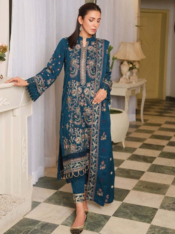 ABRISH Embroidered Fancy Peach Leather Collection by Johra