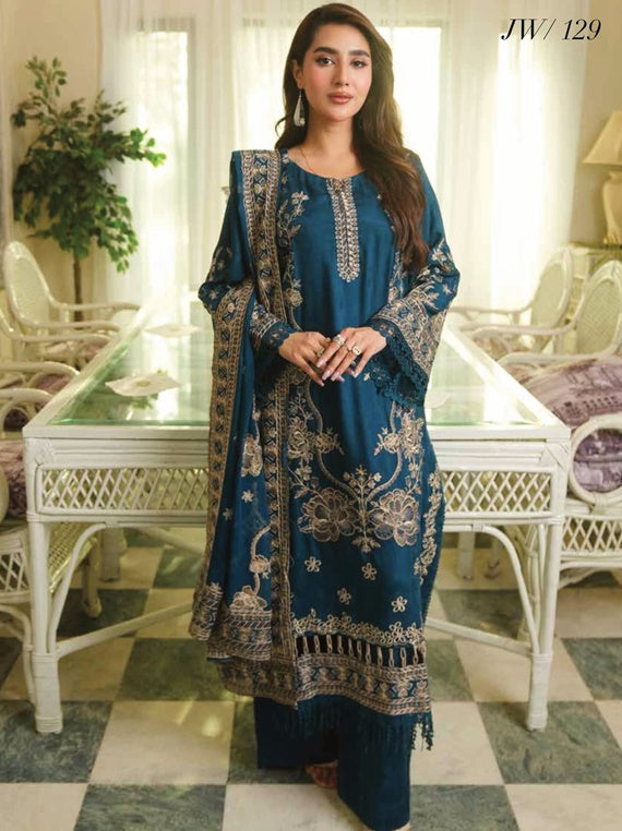 Reenaz by Johra Embroidered viscose staple Collection
