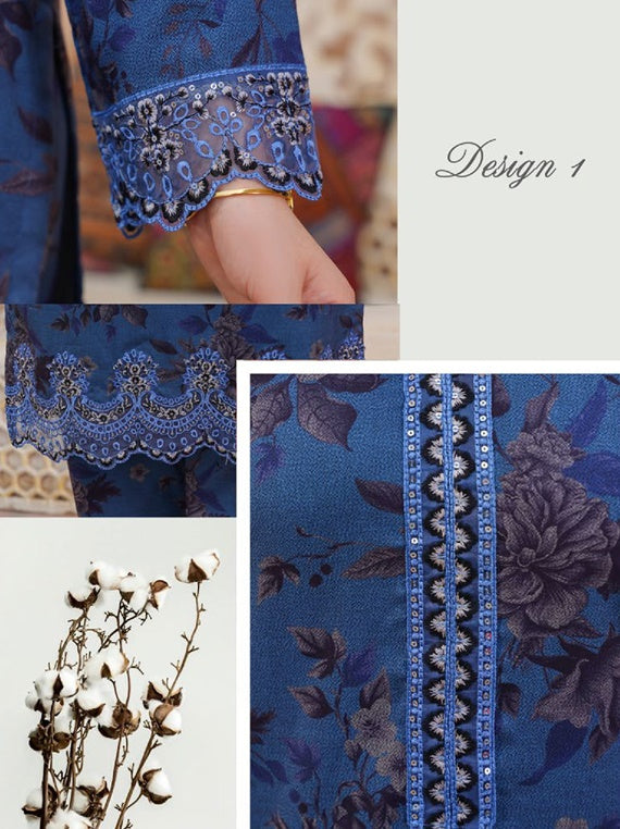 Readymade All Over Dhanak Collection 2024 By Bin Qasim (Design-01)