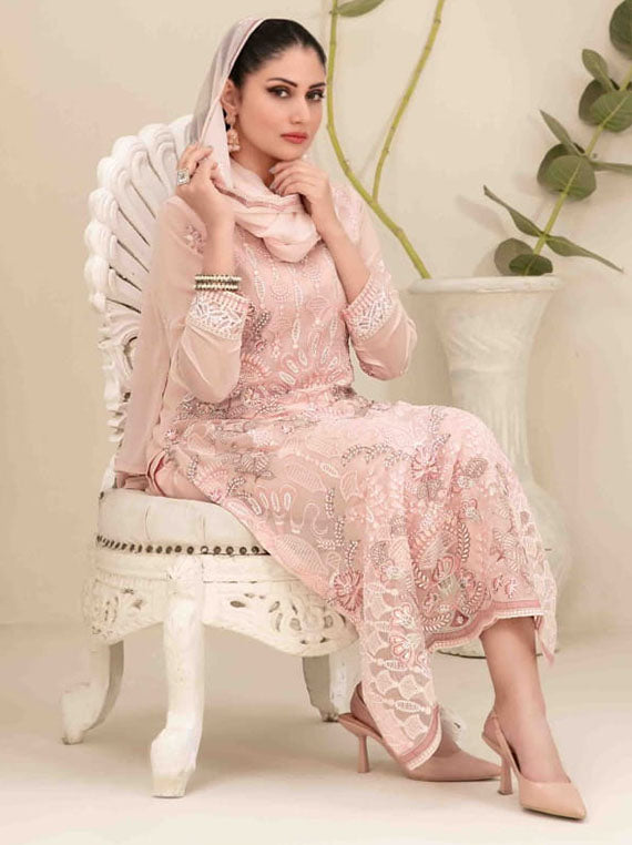 Setareh By Tawakkal Semi-Stitched Crinkle Chiffon Collection 2025 (D-5627)