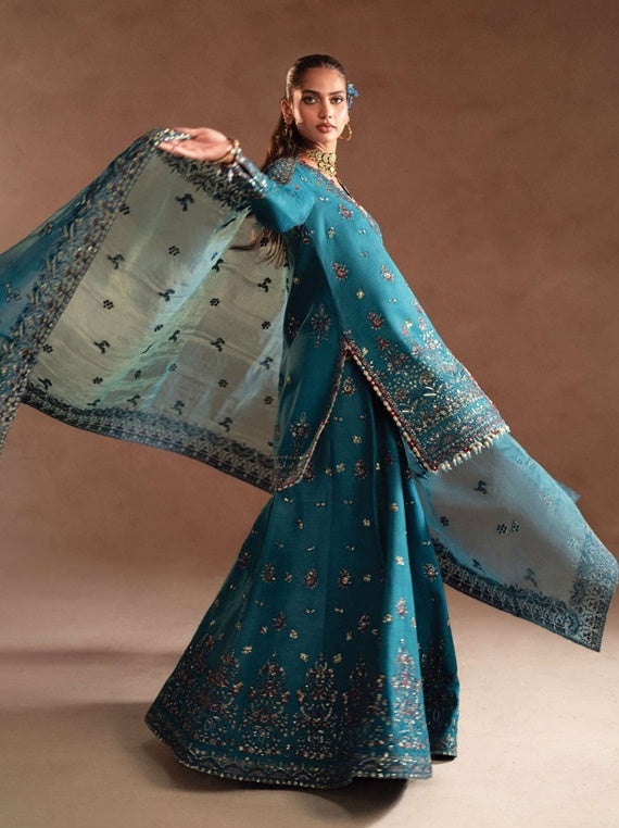 Selene By Emaan Adeel Korean Raw silk Collection 2024 (Mirelle)