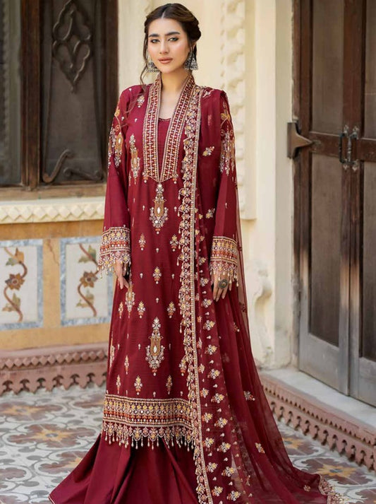 Pankh Noor-e-Fajar By Raeesa Luxury Lawn Collection 2025 (P-03)