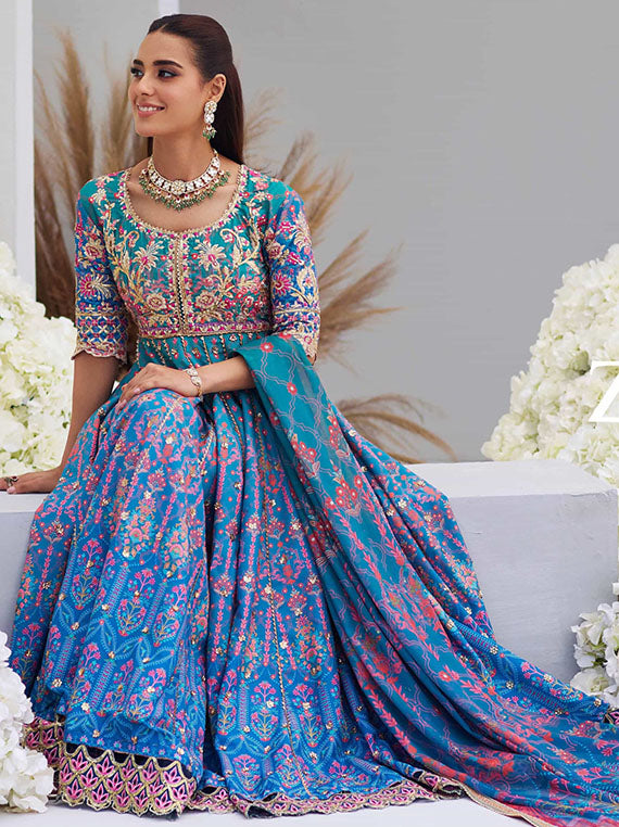 Mina Hasan Unstitched Luxury Festive Collection 2024 Vol-01 (Zayna)