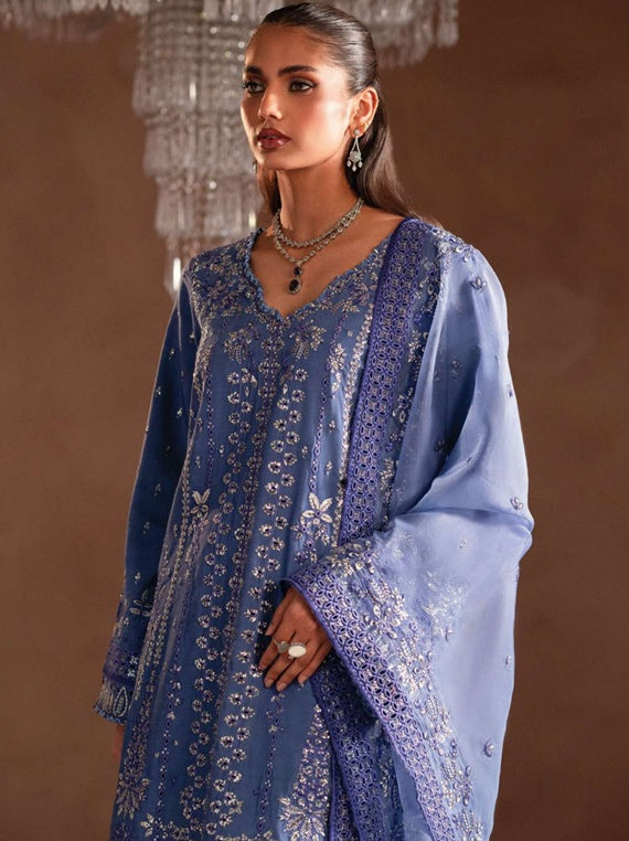 Selene By Emaan Adeel Korean Raw silk Collection 2024 (Lunelle)