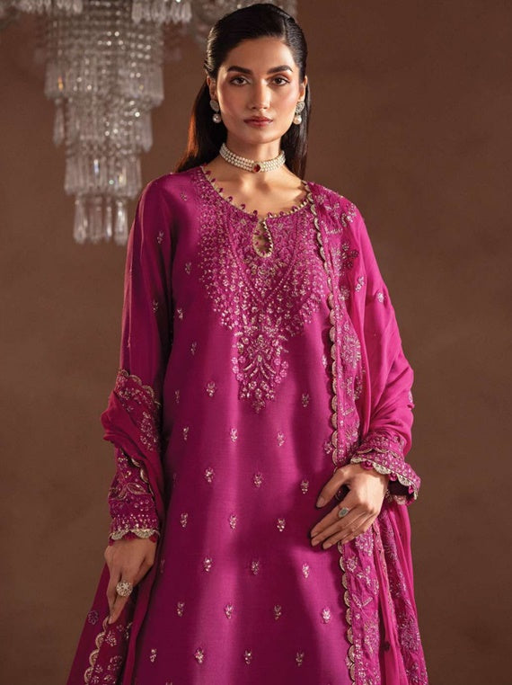 Selene By Emaan Adeel Korean Raw silk Collection 2024 (Fiora)