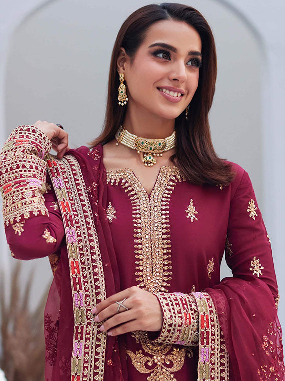 Mina Hasan Unstitched Luxury Festive Collection 2024 Vol-01 (Maya)