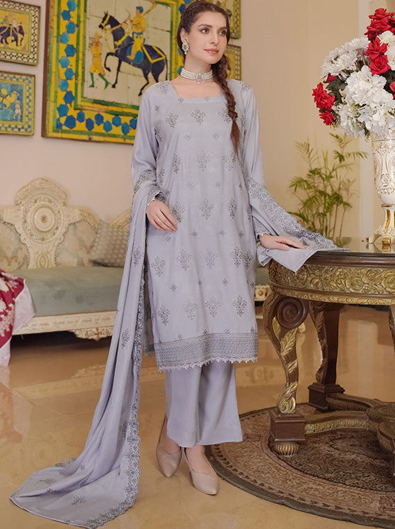 Aangan By Manizay Peach Leather Collection 2024 (Design-09)