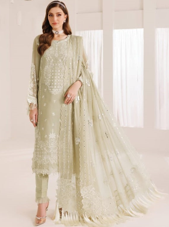 Dhaagay By Alizeh Chiffon Collection 2025 Vol-04 (D-03 АНANA)
