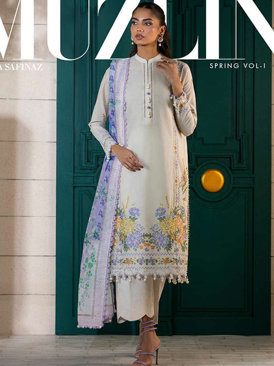 Muzlin By Sana Safinaz Spring Summer Collection 2025 Vol-01 (D-12A)