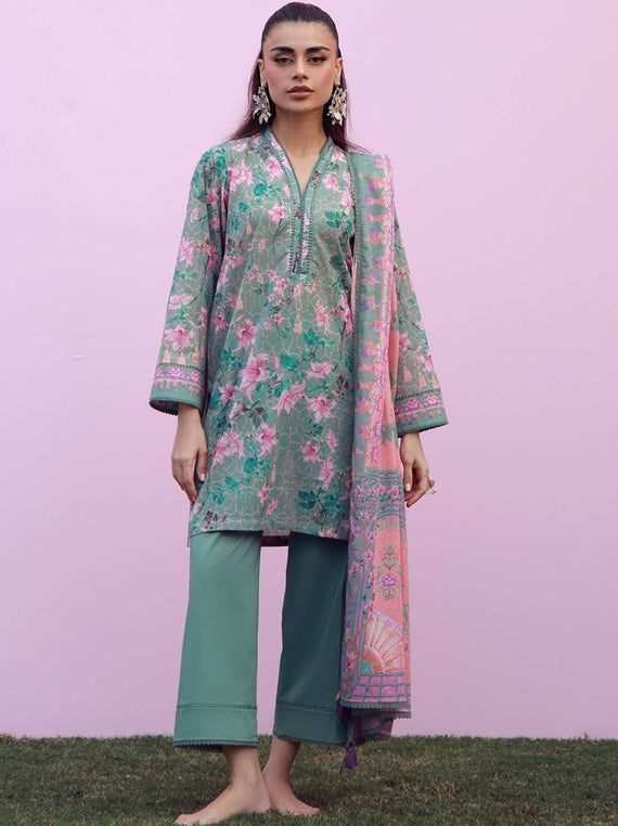 Mirha By Sehar Printed Lawn Collection 2026 (OLIVE BLUSH REVERIE)