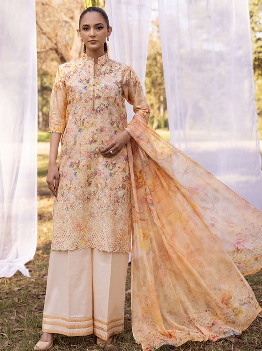 Shaista Chikankari Lawn Collection 2025 (D-14)