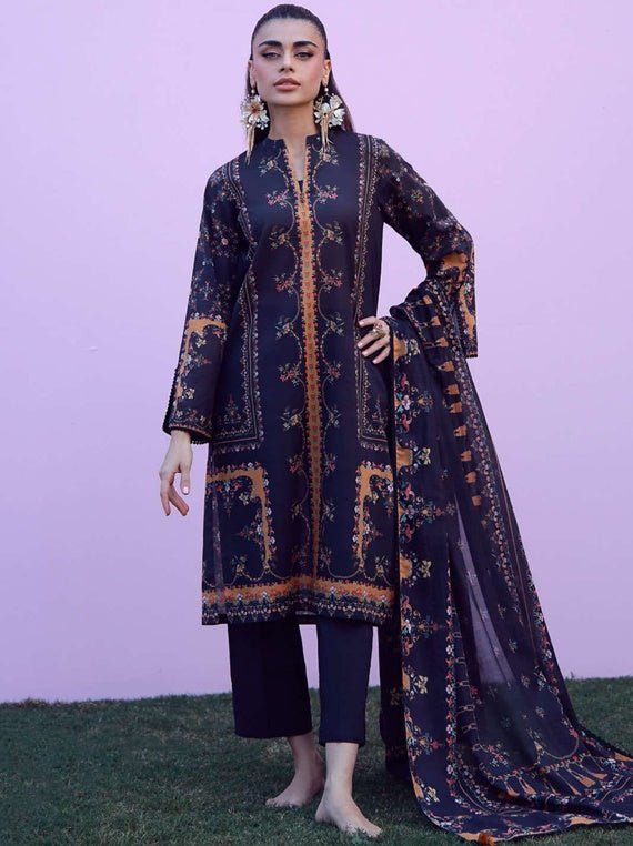 Mirha By Sehar Printed Lawn Collection 2026 (MIDNIGHT JARDIN)