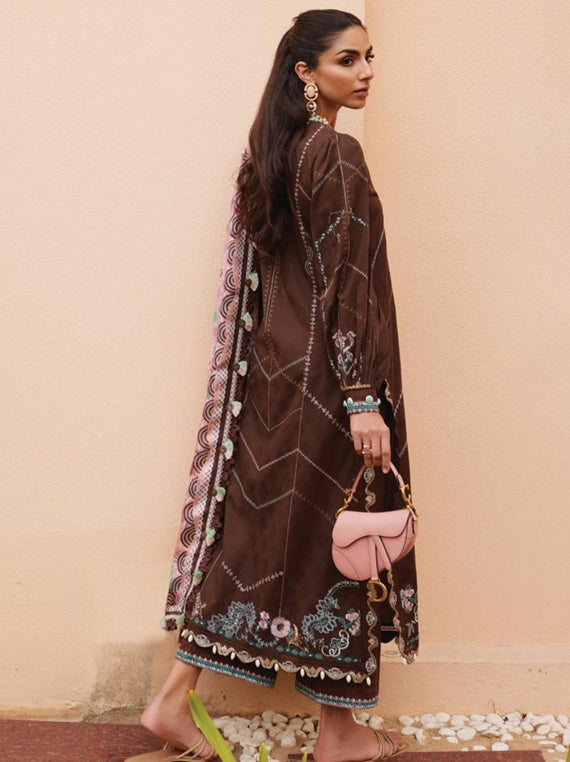WES By Farah Talib Aziz Luxury Unstitched Lawn Collection 2025 (FTA-08)