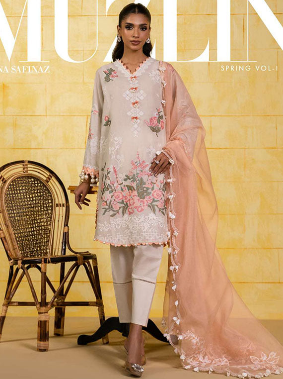 Muzlin By Sana Safinaz Spring Summer Collection 2025 Vol-01 (D-16A)