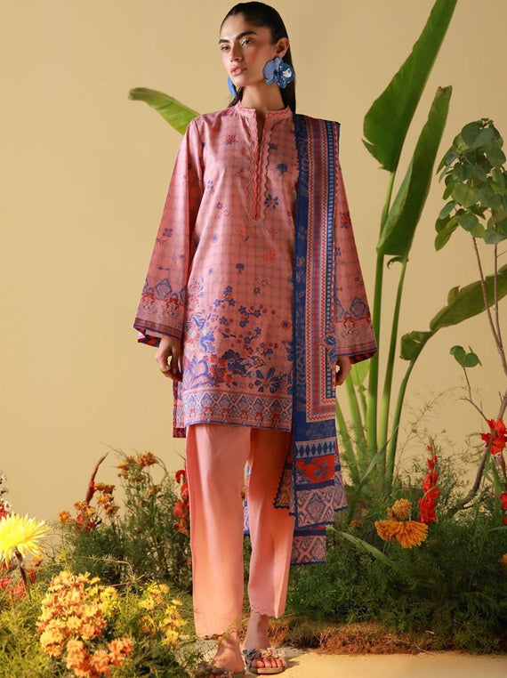 Mirha By Sehar Printed Lawn Collection 2026 (BlUSH COBALT)