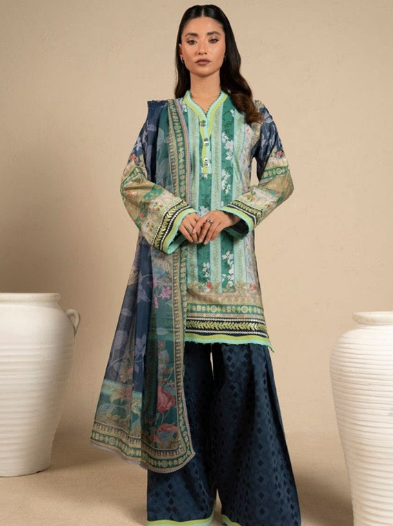 Alkaram Exclusive Designs | Star Fabrics (CAJ-07-26-Green)