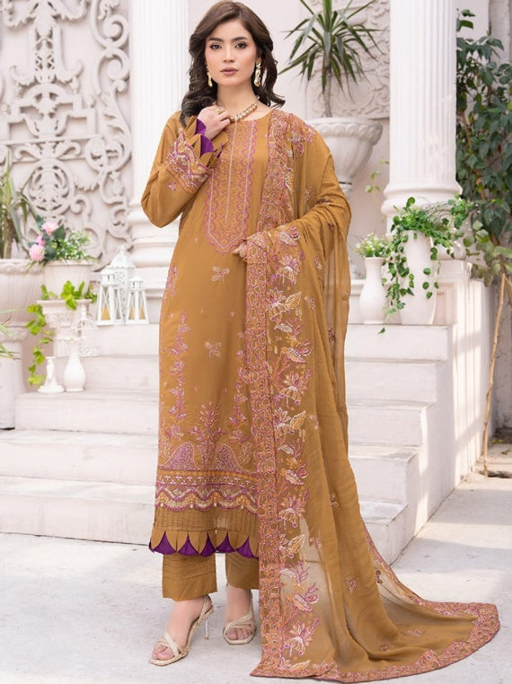 Ghazal By Manizay Premium Embroidered Lawn Collection 2026 (D-01)
