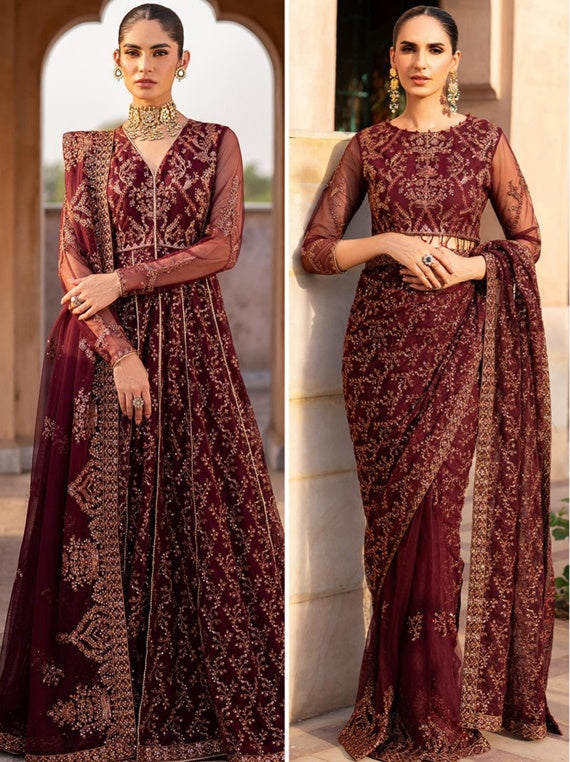 Sahiba By Zarif Net Collection 2025 (UNST-SBA-01 ELIF)