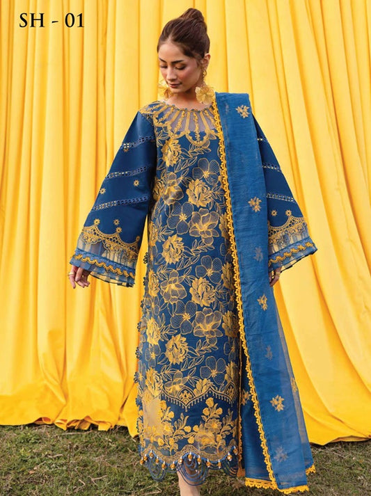 Shangrila By Parishay Summer Lawn Collection 2025 (SH-01)
