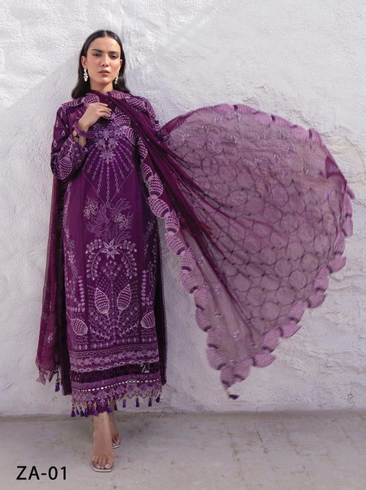 Anaya By Zebtan Lawn Collection 2025 (ZA-01)