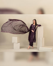 SEHEJ by Tawakkal Fabrics – Luxury Cut Dana Embroidered Staple 3 Piece Unstitched Suit