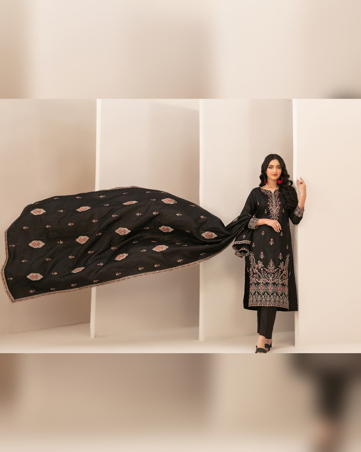 ZILLAH by Tawakkal Fabrics – Luxury Embroidered Viscose Jacquard 3 Piece Unstitched Suit