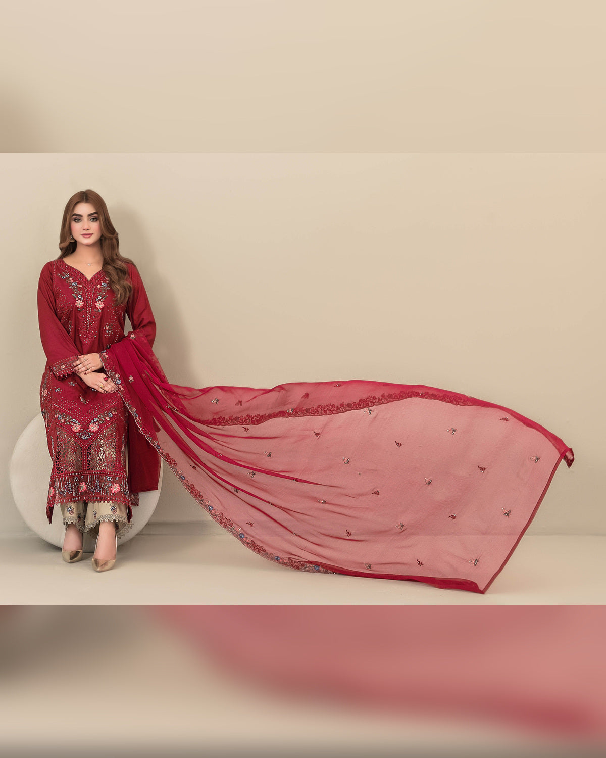 SEHEJ by Tawakkal Fabrics – Luxury Cut Dana Embroidered Staple 3 Piece Unstitched Suit