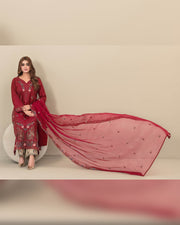 SEHEJ by Tawakkal Fabrics – Luxury Cut Dana Embroidered Staple 3 Piece Unstitched Suit