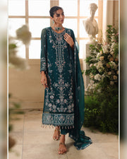 Afsana by ALTAN – NOORE '26 Teal Luxury Embroidered Formal Suit