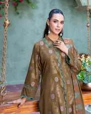 Riaz Arts Kani Micro Velvet Jacquard 3 Piece Suit with Jacquard Shawl