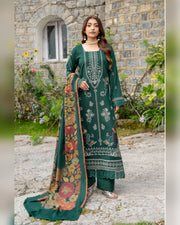 Riaz Arts Qisa Luxury Winter Embroidered Peach Leather Suit with Kani Wool Shawl