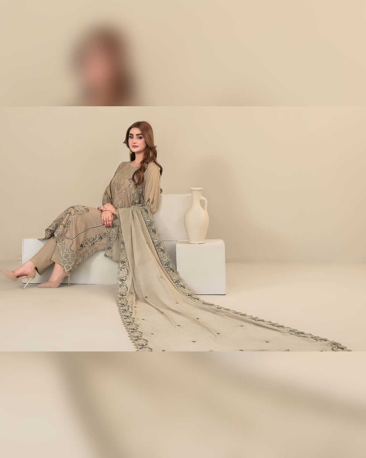 SEHEJ by Tawakkal Fabrics – Luxury Cut Dana Embroidered Staple 3 Piece Unstitched Suit