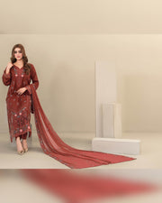SEHEJ by Tawakkal Fabrics – Luxury Cut Dana Embroidered Staple 3 Piece Unstitched Suit