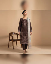 AMAYA by Tawakkal Fabrics – Luxury Embroidered Viscose Jacquard 3 Piece Unstitched Suit