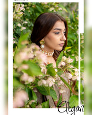 Riaz Arts Qisa Luxury Winter Embroidered Peach Leather Suit with Kani Wool Shawl