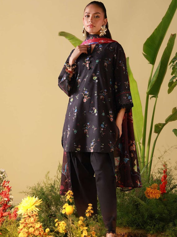 Mirha By Sehar Printed Lawn Collection 2026 (OBSDIAN FLORA)